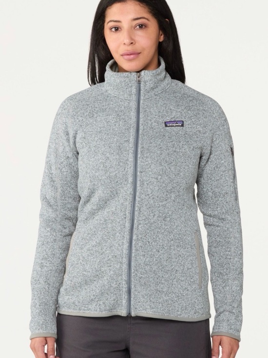 Patagonia Jackets & Blazers - Patagonia Women's Heather Light Gray Full-Zip Fleece Jacket